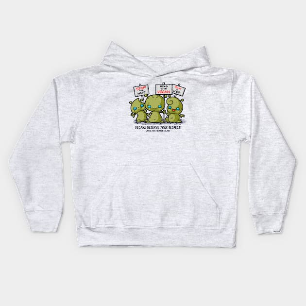 Vegan Pride Kids Hoodie by LetterQ